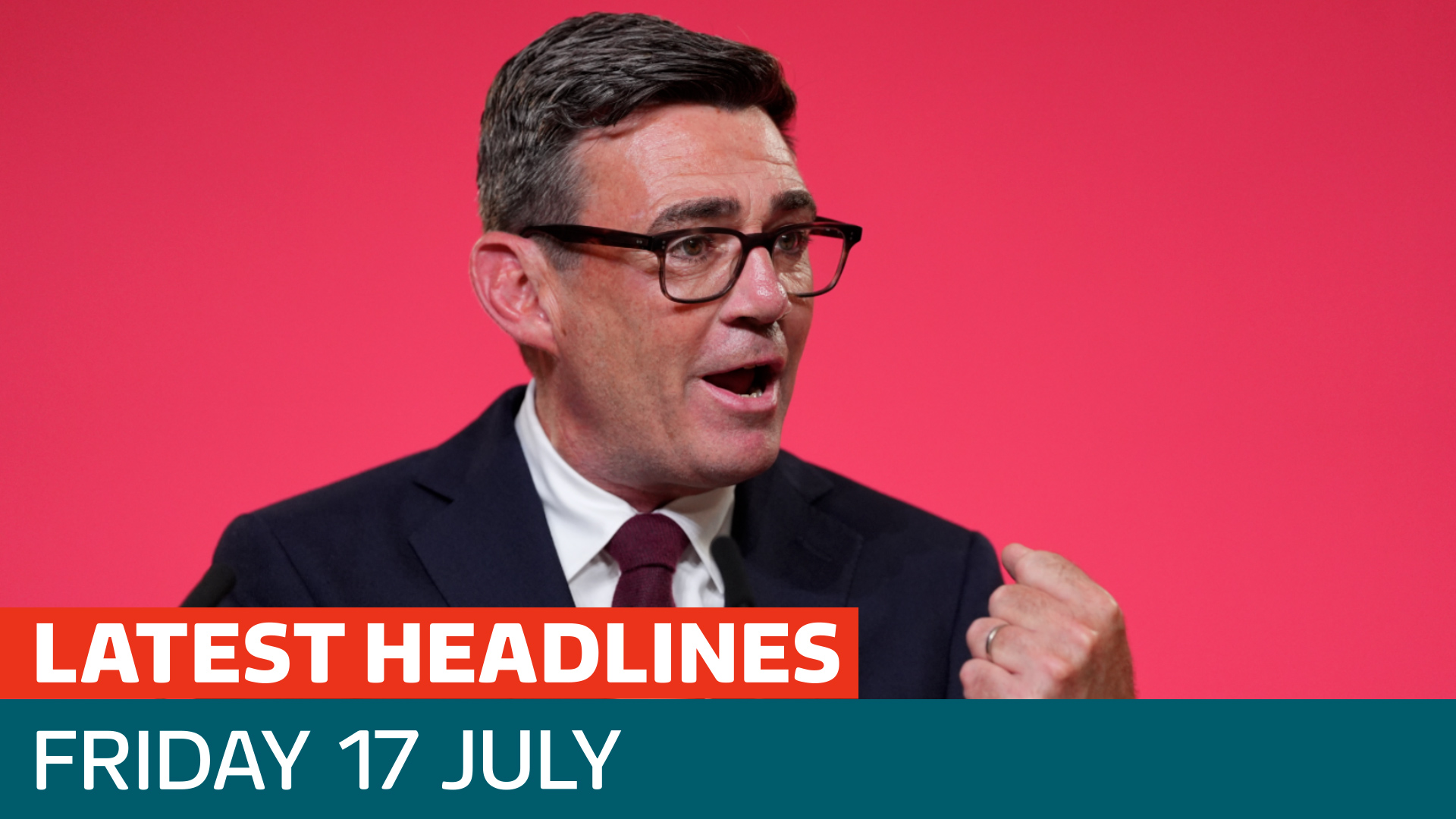 The latest headlines - as Andy Burnham becomes Labour leader