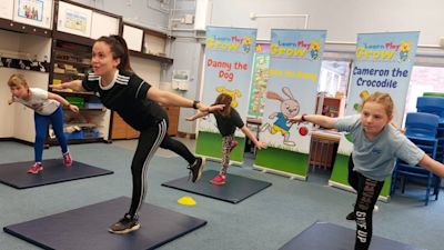 Online PE lessons with youngsters from Rushmere Hall Primary School