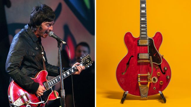 Oasis guitar sells at auction