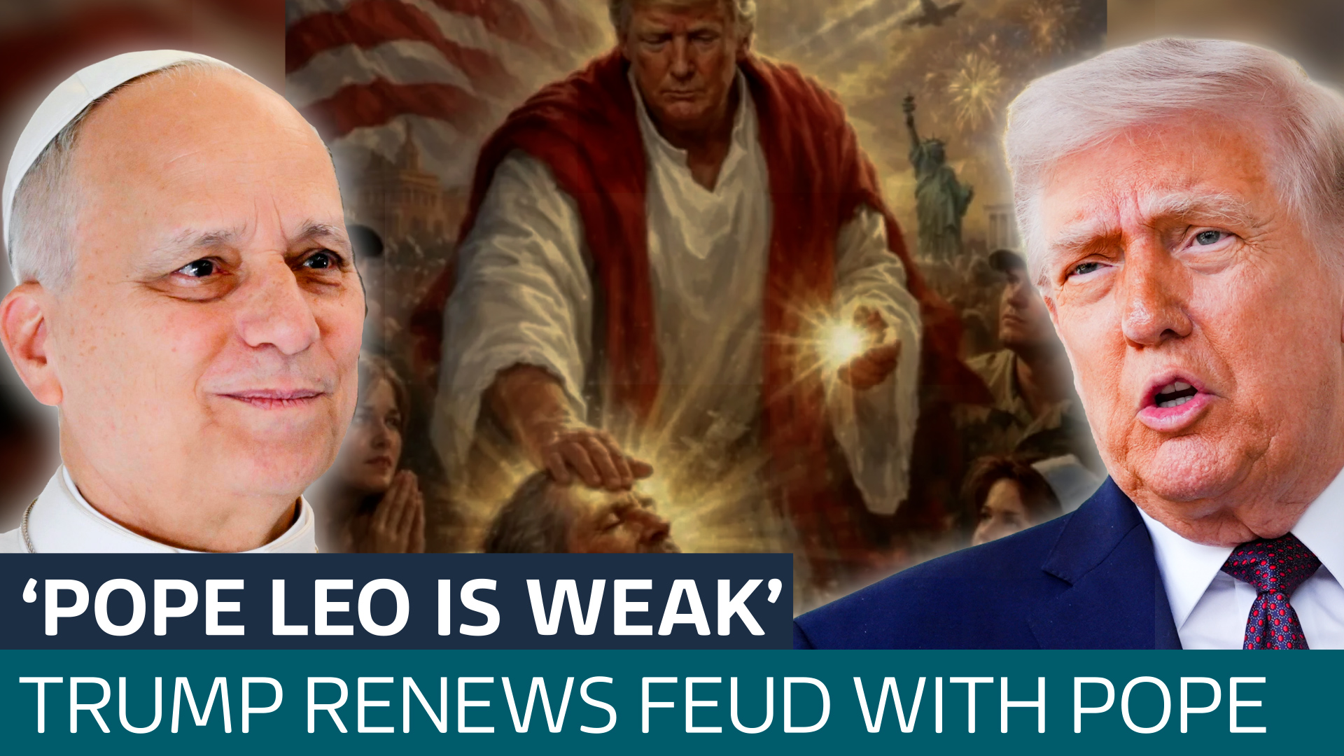 Trump hits out at pope as US blockade on Iranian ships in Strait of Hormuz begins - Latest From ITV News