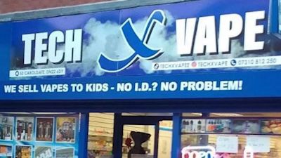 Retford vape shop denies putting sign up saying it sells products to children | ITV News Calendar Retford vape shop denies putting sign up saying it sells products to children | ITV News Calendar