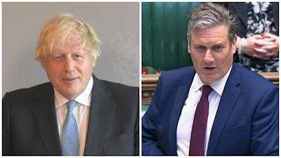 Boris Johnson and Sir Keir Starmer at PMQs