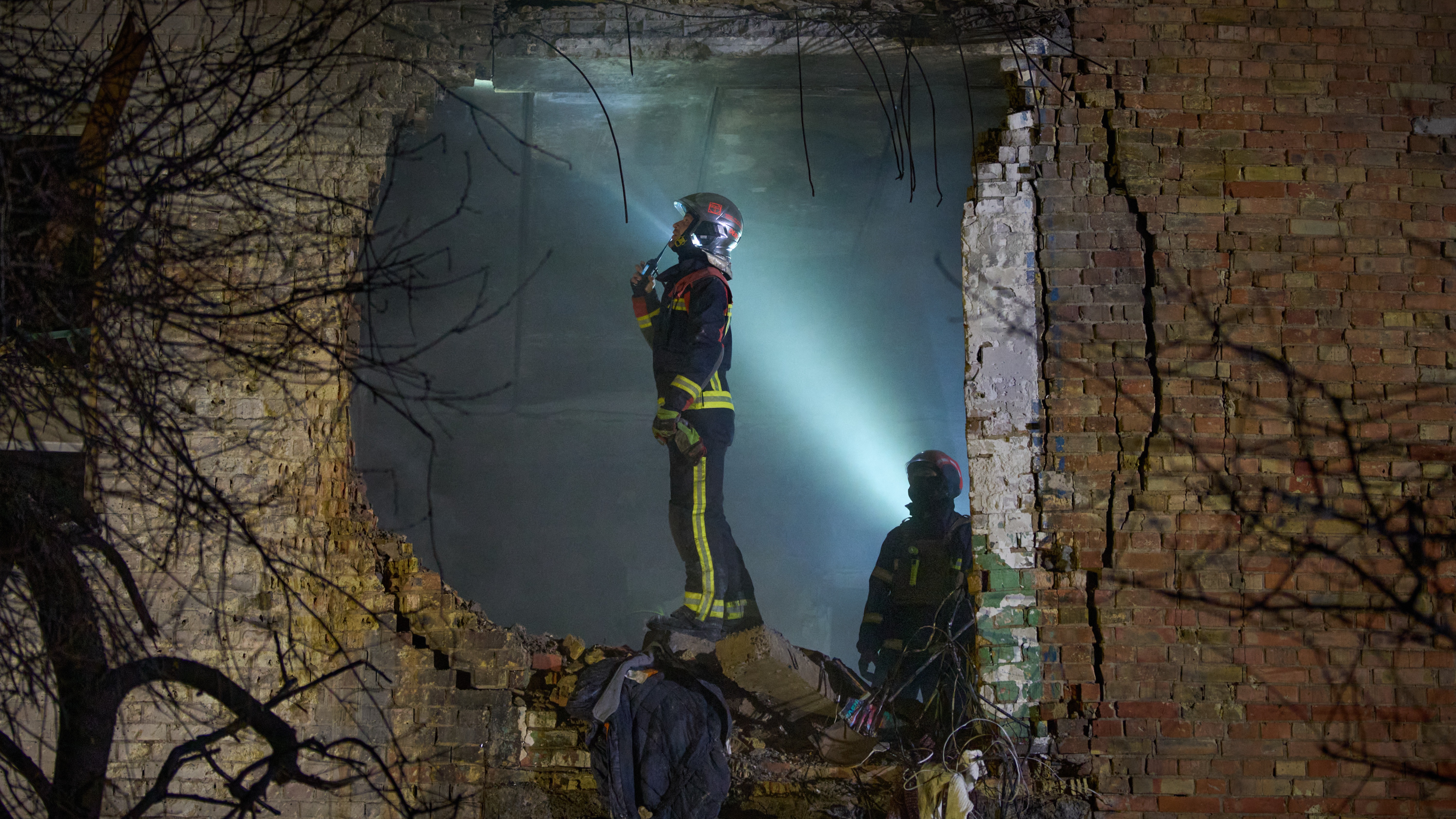 Russian drone and missile attack wounds dozens and kills two people in Kyiv