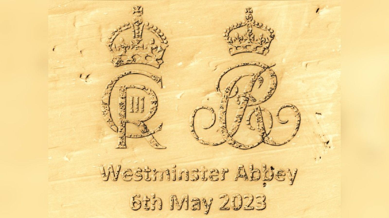 Coronation Rites Letters Design The world's smallest coronation tribute is engraved with letters half ...