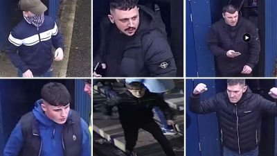 Police have released images of six men they want to speak to following a fight at King's Lynn Town.