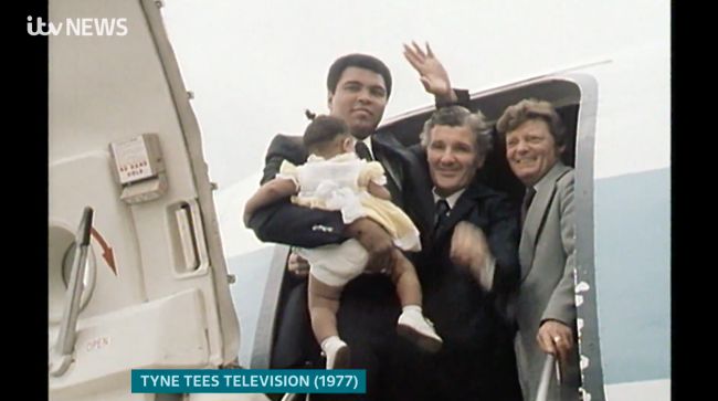 Ali arrived into Newcastle Airport to thousands of waiting fans.