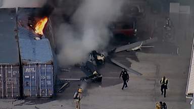 Three dead after news helicopter covering bus collision crashes in Los Angeles