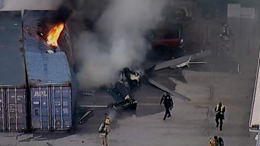 Three dead after news helicopter covering bus collision crashes in Los Angeles