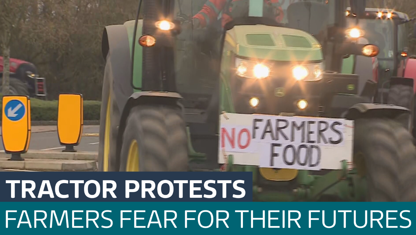 Frustrated farmers protest at supermarkets over inheritance tax changes ...