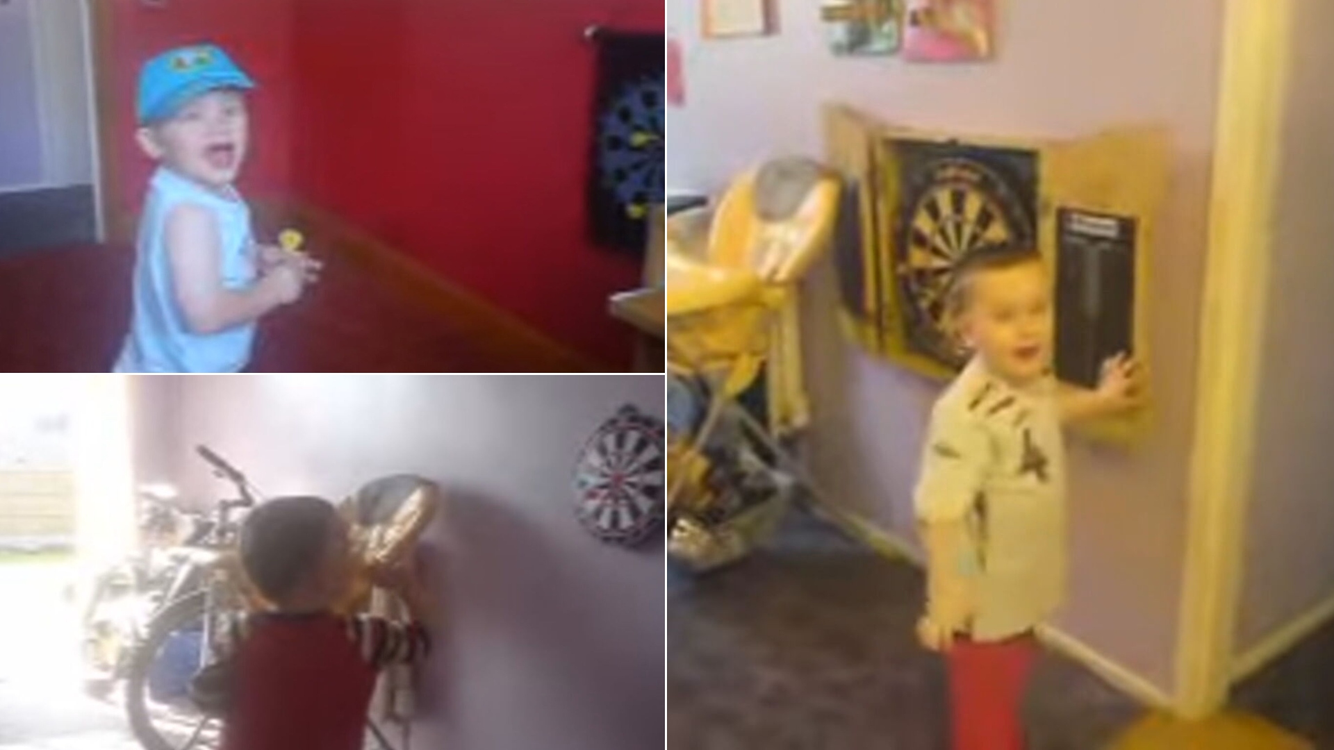 Home video shows an even younger Luke Littler on his very first dart