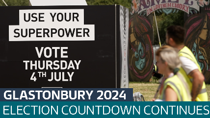 Glastonbury 2024: Election countdown continues at Worthy Farm - Latest ...