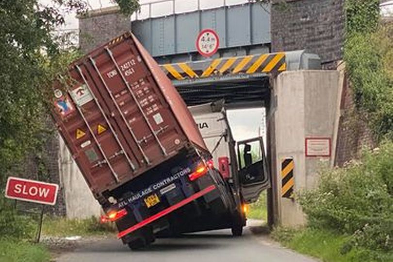 Lorry Gets Stuck Under Railway Bridge In Wiltshire | ITV News West Country