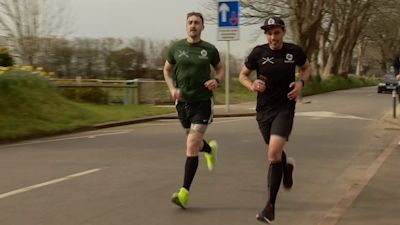 Sean Burke and Max Wiltshire take on charity run