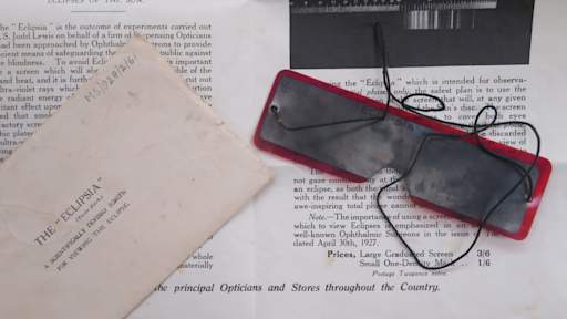 Astronomers reveal photos of glasses used to view eclipse in 1927