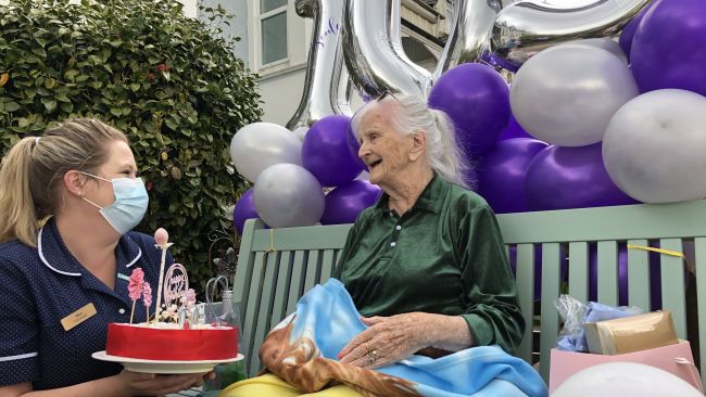 Yelverton Residential Home Rosaleen 105 birthday