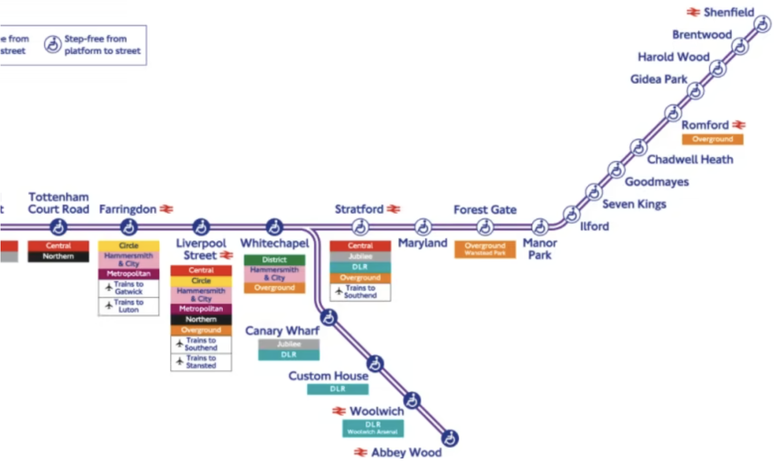 Crossrail elizabeth line map