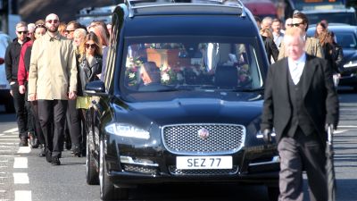 Hollie Thompson funeral. Pic Pacemaker