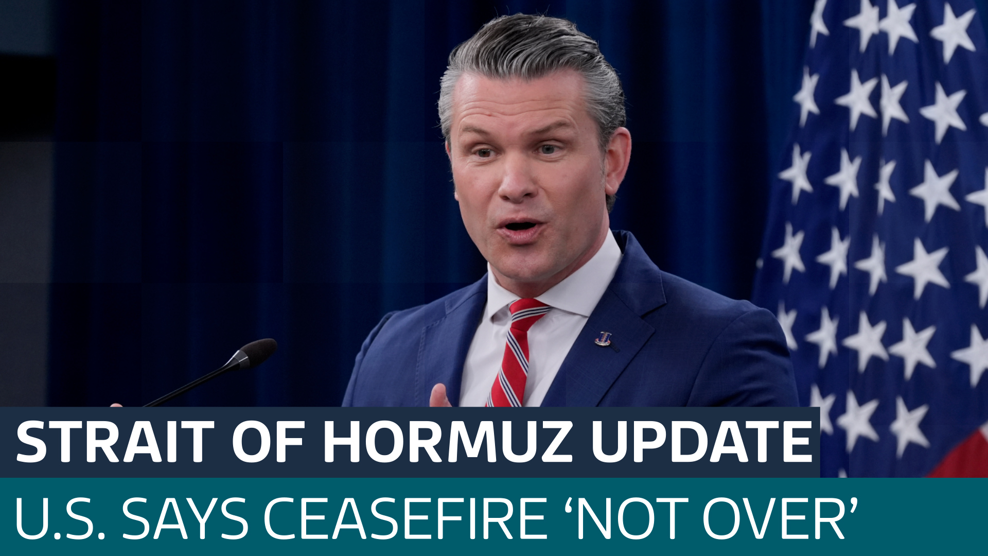 US Secretary of War warns Iran 'cannot be allowed' to block the Strait of Hormuz - Latest From ITV News