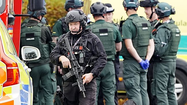 Police say four people were injured in the attack.