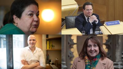From top, left to right: Scottish Labour deputy leader Jackie Baillie, Scottish Tory chairman Craig Hoy, Scottish National Party Westminster leader Stephen Flynn and Scottish Liberal Democrat MP Christine Jardine 