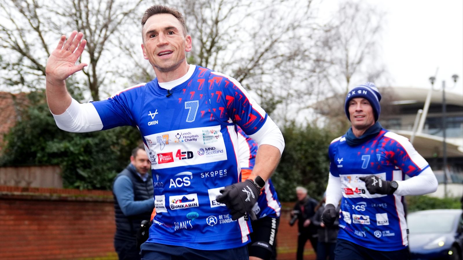 Sam Sinfield Kevin Sinfield sets off for day one of 7 in 7 Together ultramarathon ...