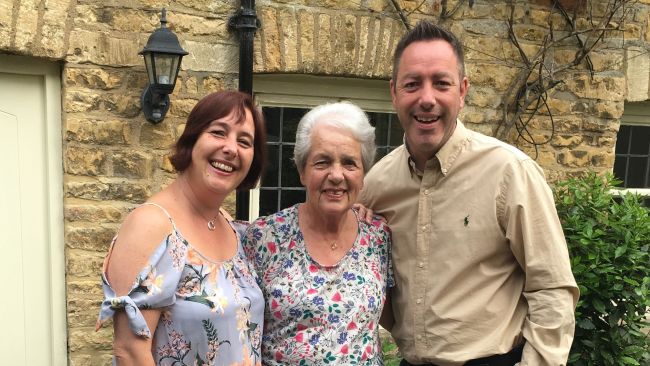The Brain Tumour Charity of nurse Nikki Saunders' with her mother SUsan and brother Paul.
CREDIT: The Brain Tumour Charity/PA Wire
 