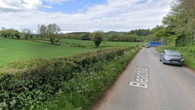 The collision took place in Beach Lane near Ledbury