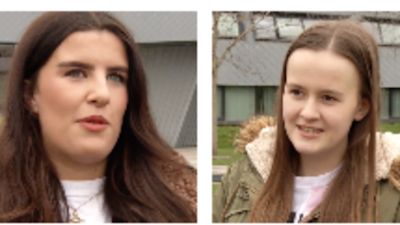Photo of university students Issy (l) and Lauren (r)