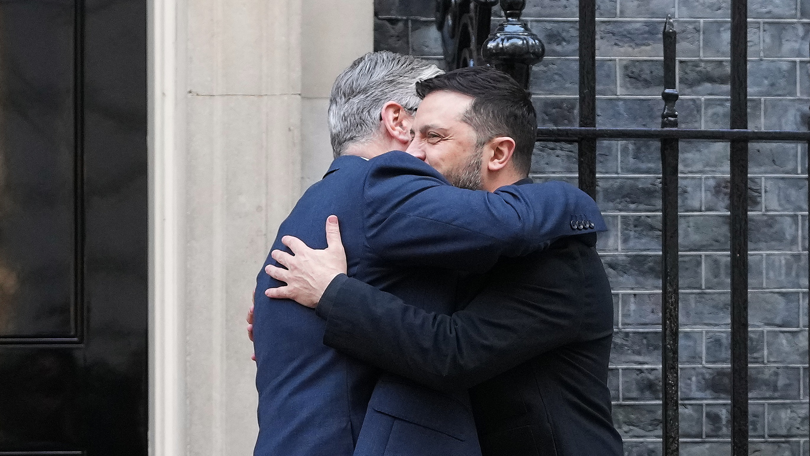 Starmer embraces Zelenskyy outside Downing Street ahead of key Ukraine talks