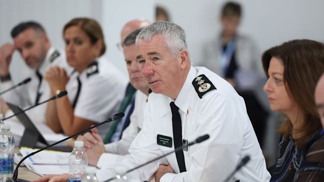 Jon Boutcher at policing board. Pic Presseye