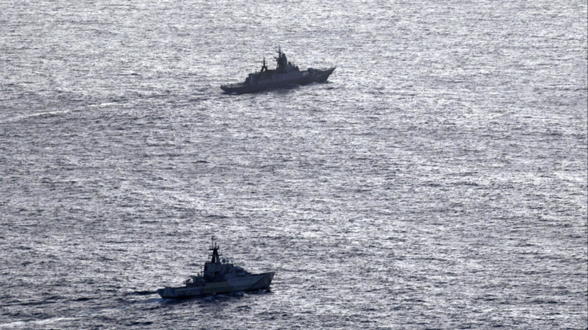 UK navy intercepts Russian military ships as Moscow steps up naval activity