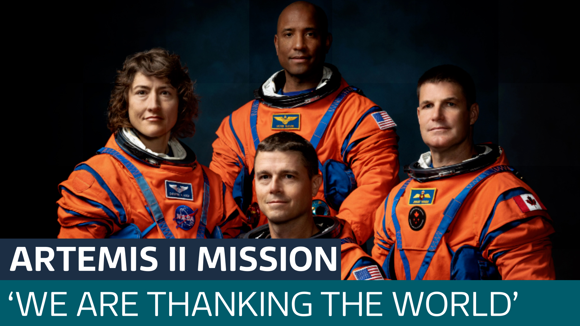 Artemis II crew hold first press conference since landing back on Earth - Latest From ITV News