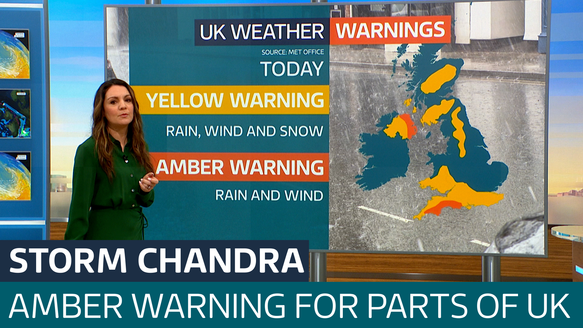 Storm Chandra hits as heavy rain brings risk of flooding - Latest From ITV News