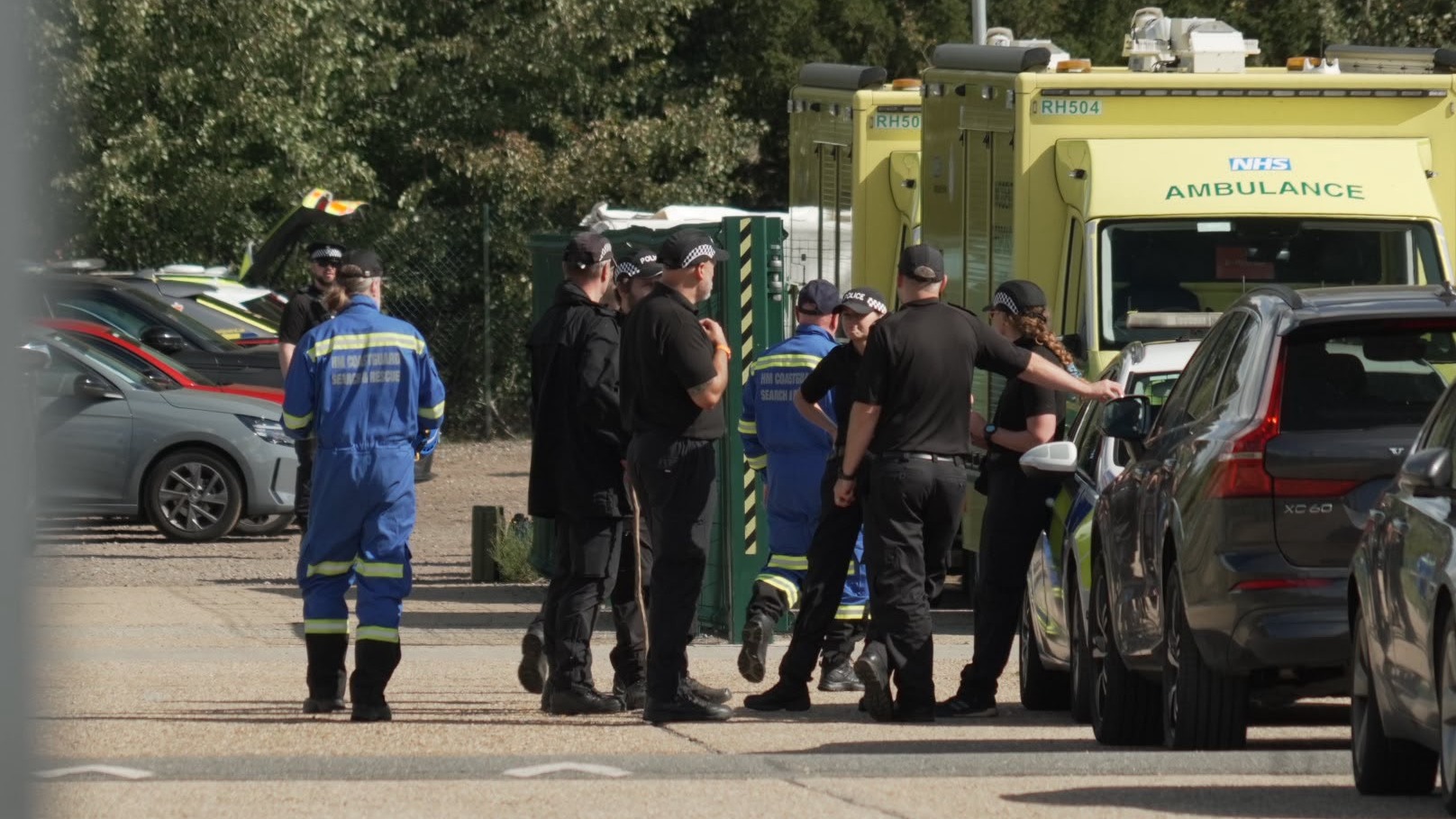A group of emergency service workers.