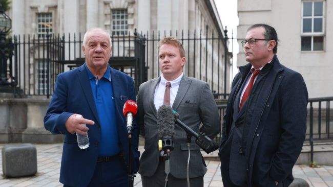Victims campaigner Raymond McCord speaks to the media outside the Royal Courts of Justice, Belfast, where a series of legal challenges to the UK Government's new legacy legislation are set to be mentioned. A number of judicial review challenges are being taken by relatives of people killed in Northern Ireland's Troubles. PA
