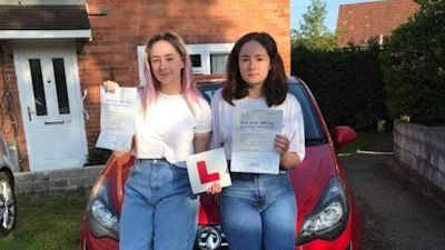 Identical twins from Yeovil pass driving test for the first time, on the same day