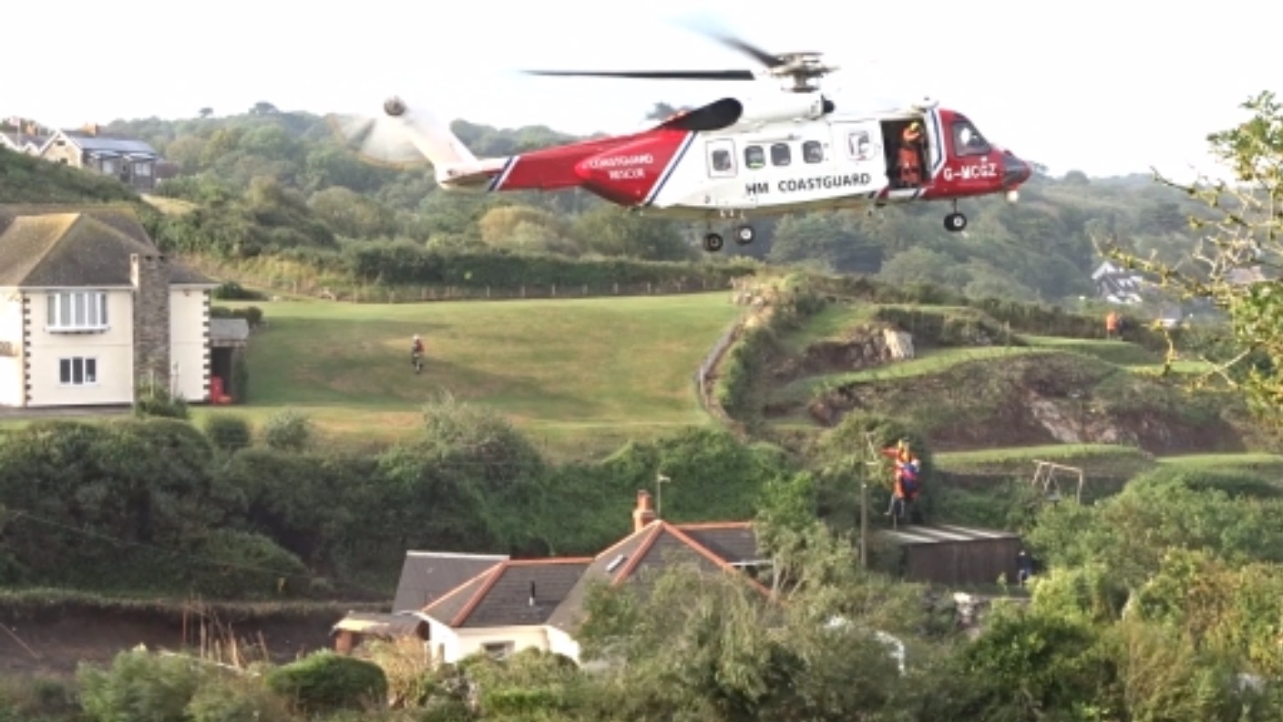 Dramatic Footage Of Helicopter Flood Rescue | ITV News West Country