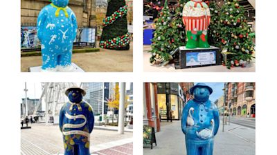 Collage of the new Snowman trail in Birmingham