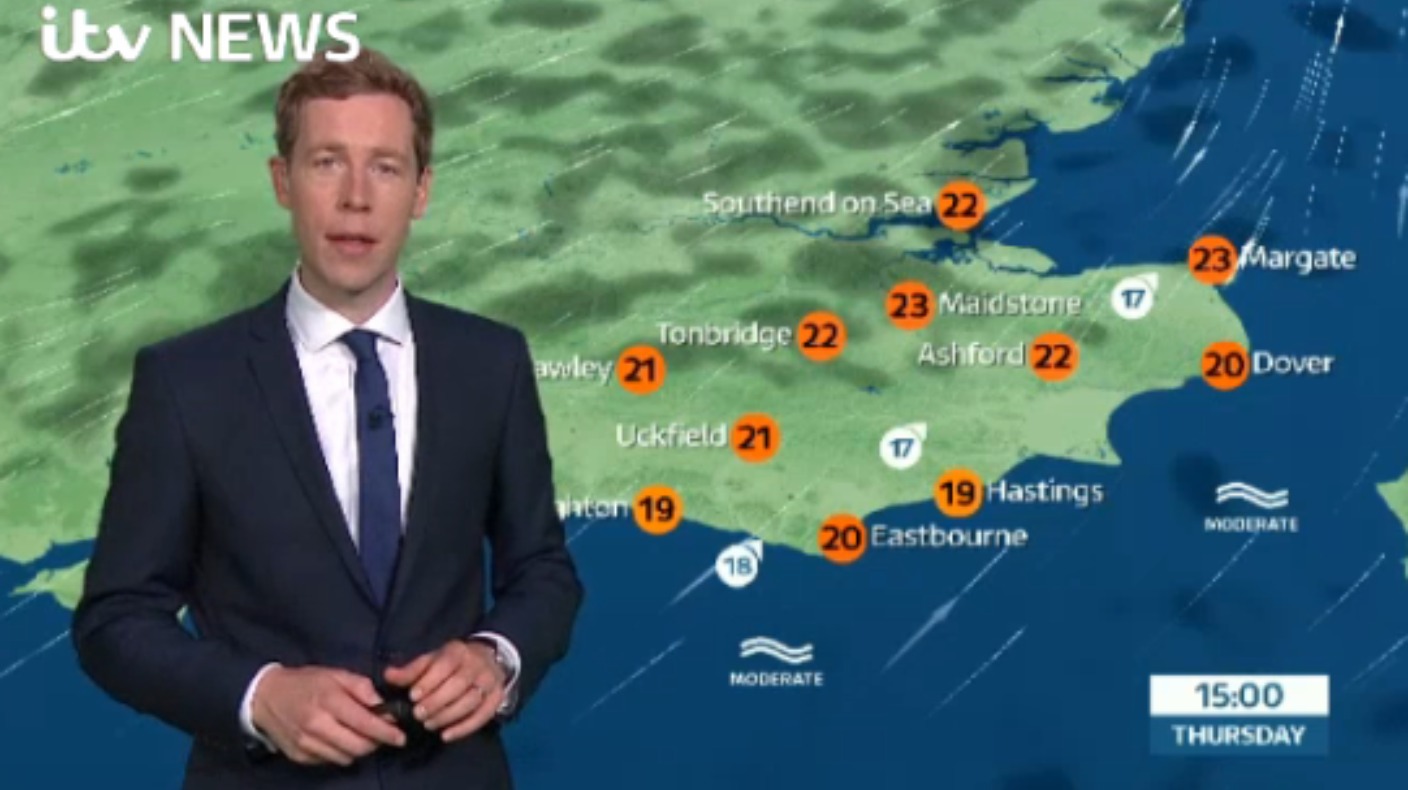Thursday's forecast for east of region | ITV News Meridian