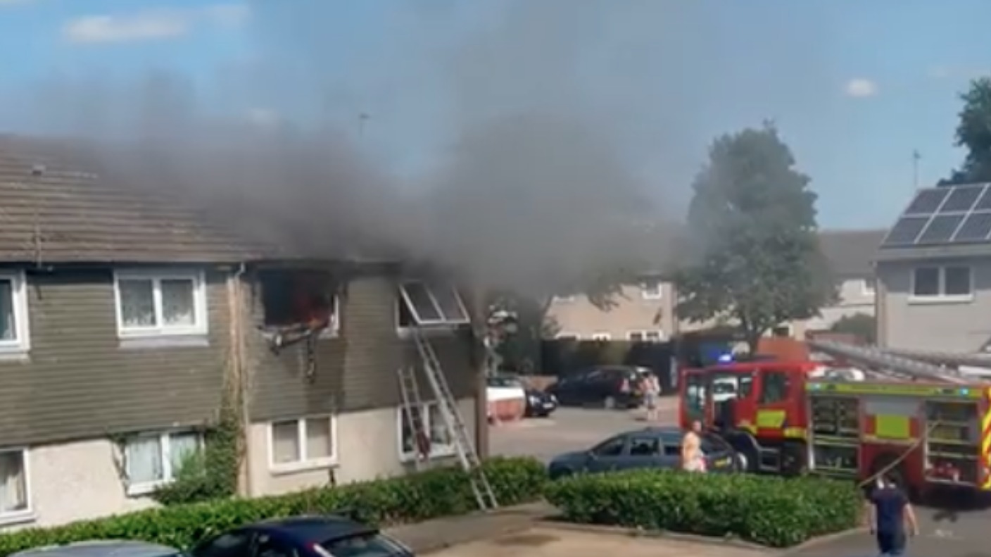 Man in hospital after flat fire | ITV News Central