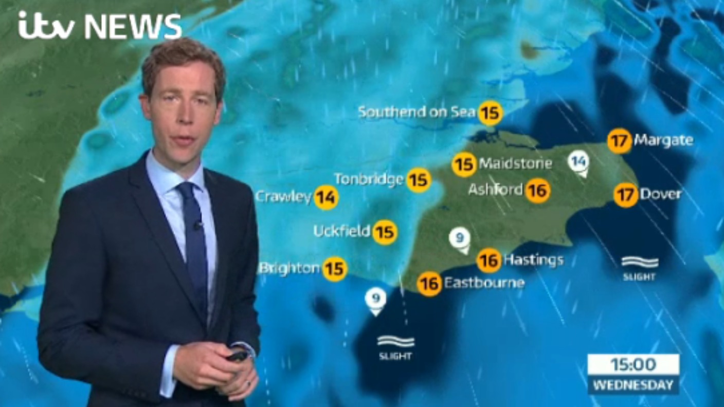 Wet afternoon for east of region | ITV News Meridian