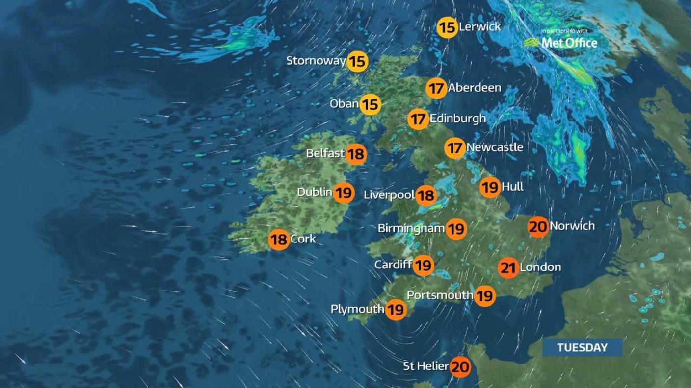 Weather Wet start but brightening up later ITV News