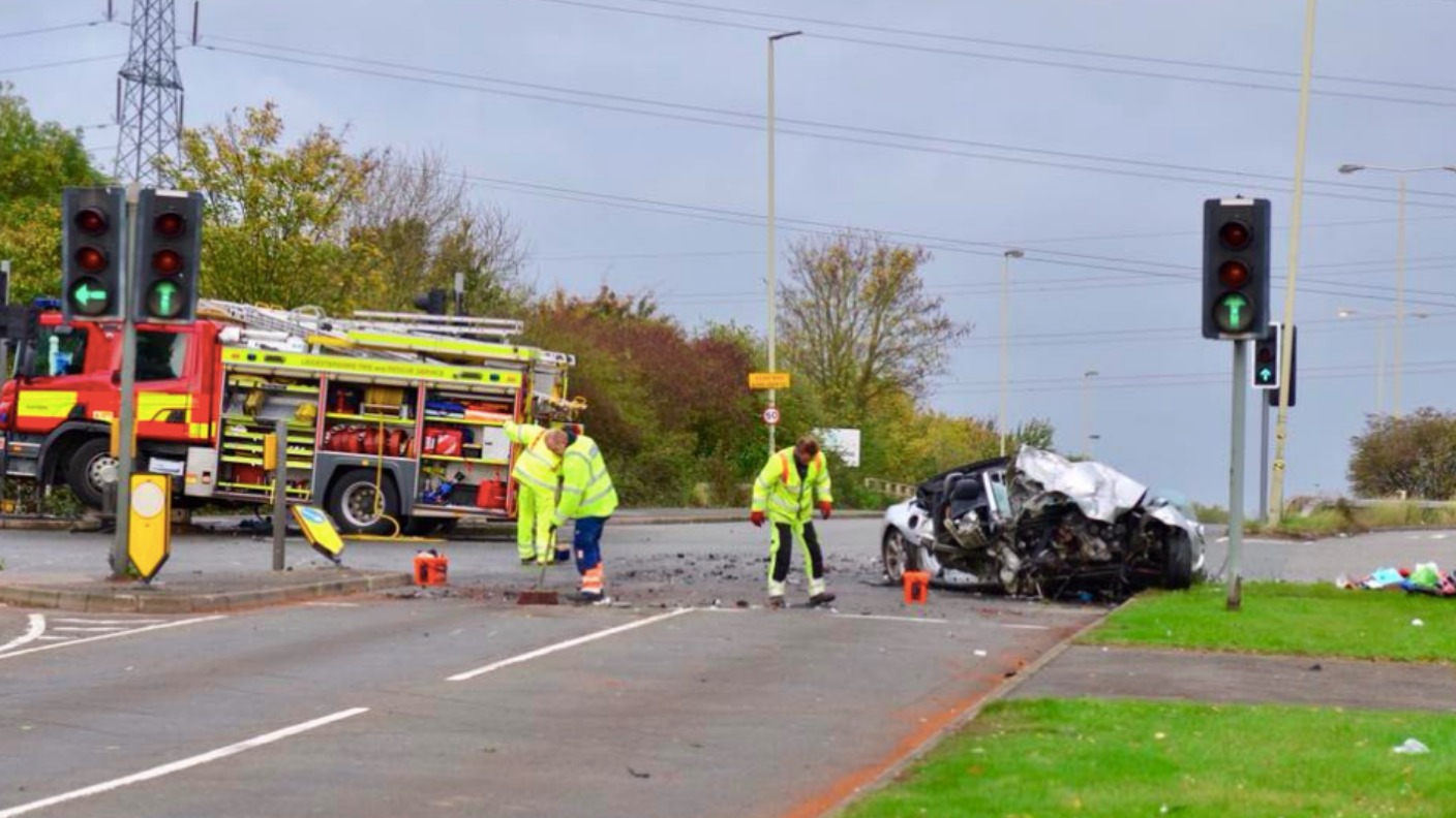 Man Dies Following Crash Involving Car And Fire Engine On Busy Road ...