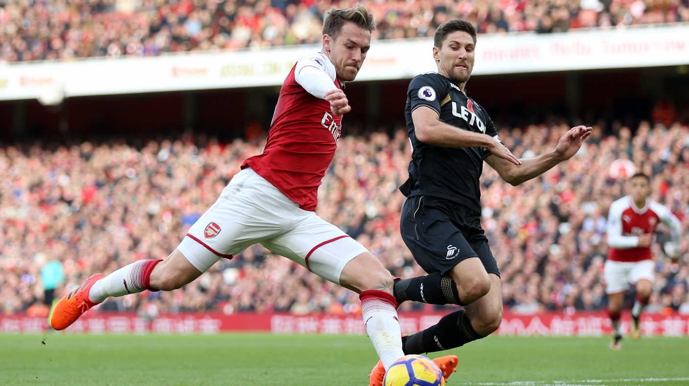 Aaron Ramsey's second half goal secured a hard-earned comeback win for ...