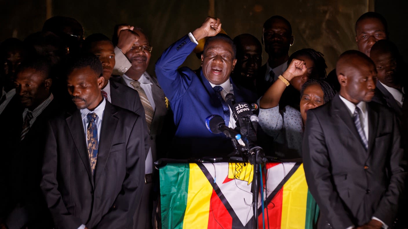 Emmerson Mnangagwa Makes First Public Appearance After Return To Zimbabwe As The Countrys New 