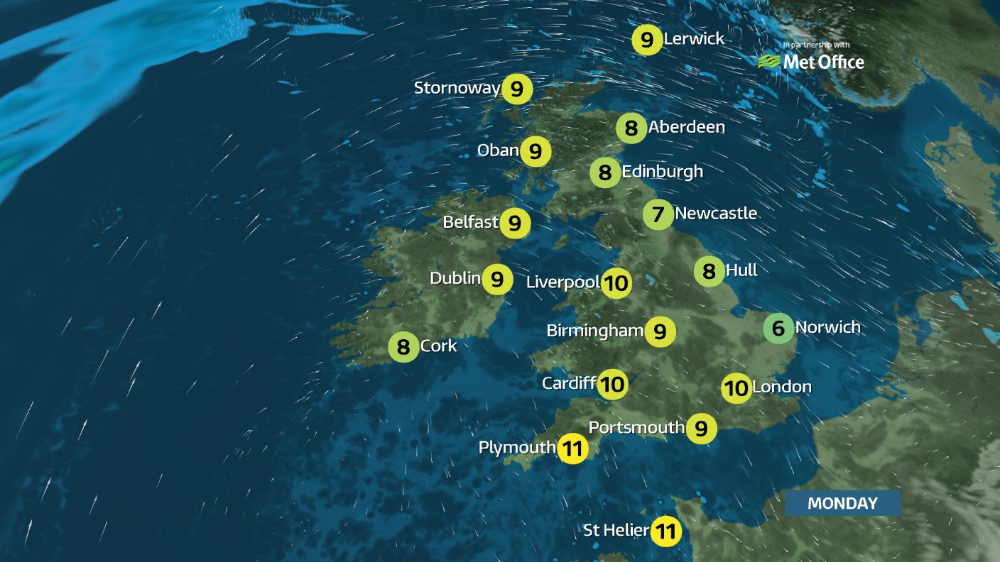 Weather cloudy day across the UK with some bright spells ITV News