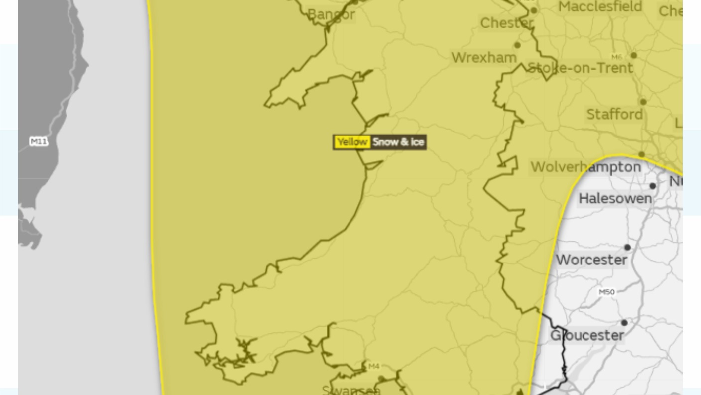 Yellow Warning of snow and ice issued for Friday | ITV News Wales