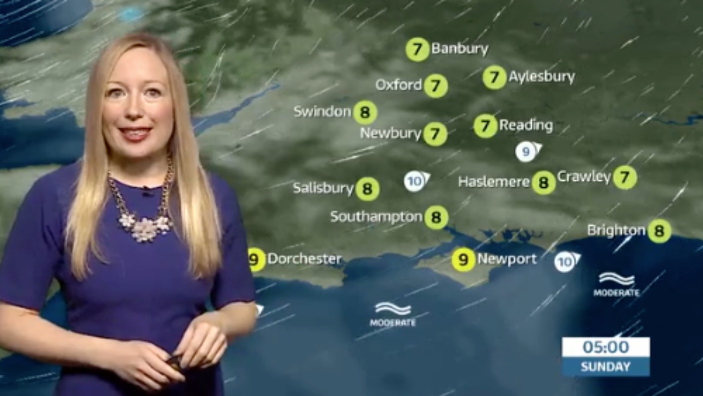Saturday evening's weather update for the west ITV News Meridian