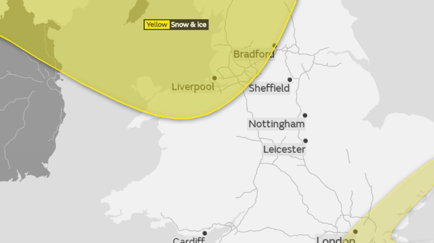 Yellow weather warning for snow and ice issued for north Wales | ITV ...