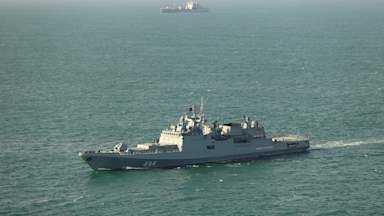 Russian warship 'fired warning shot at yacht in English Channel'